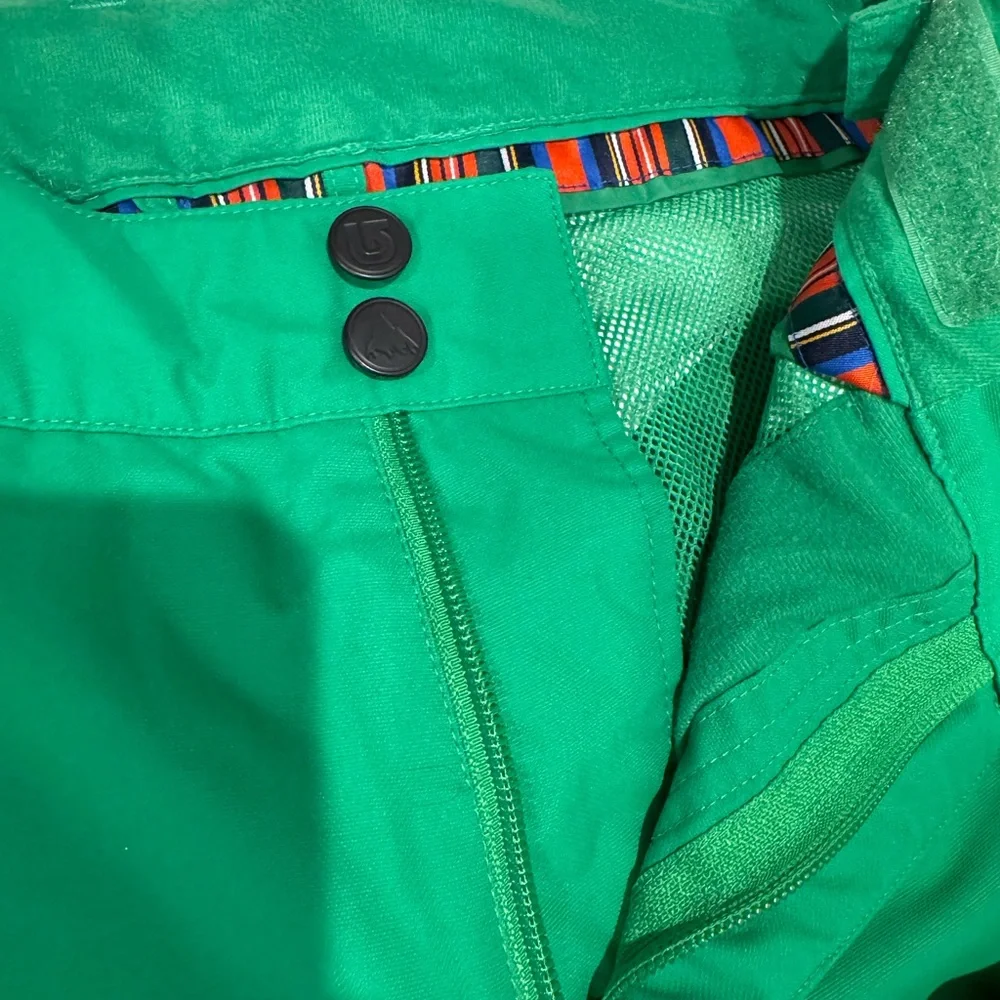 Burton snow pant ski snowboard women’s green cargo insulated winter cold gear